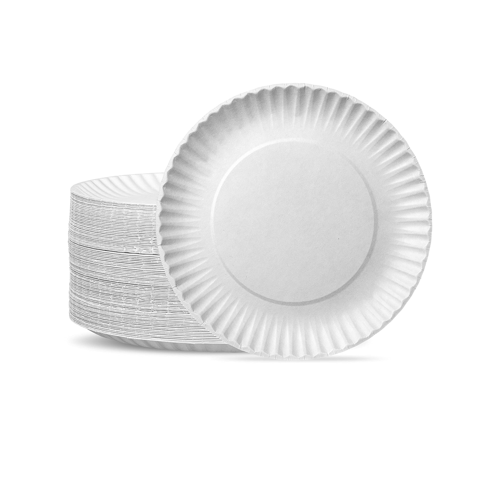 Disposable White Paper Plates